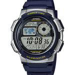 CASIO  AE-1000W-2AVDF  DIGITAL DIAL BLUE RESIN STRAP  WORLD TIME D118