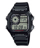 CASIO YOUTH AE-1200WH-1AVDF BLACK DIGITAL DIAL BLACK  RESIN  BAND D097