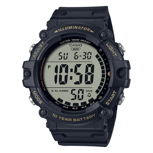 CASIO AE-1500WHX-1AVDF DIGITAL DIAL BLACK RESIN STRAP 10 YEAR BATTERY D275
