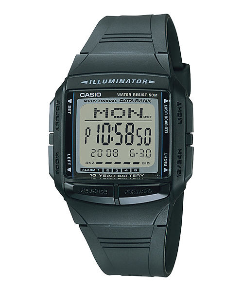 CASIO VINTAGE DB-36-1AVSDF DIGITAL DIAL BLACK RESIN STRAP DB23