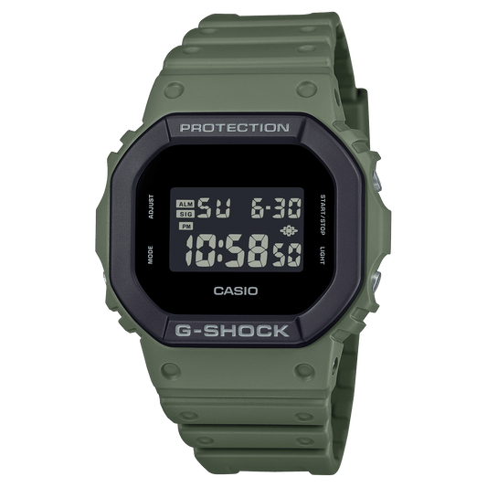 CASIO G-SHOCK DW-5610UU-3DR BLACK DIGITAL DIAL GREEN BIO-BASED RESIN BAND G1646