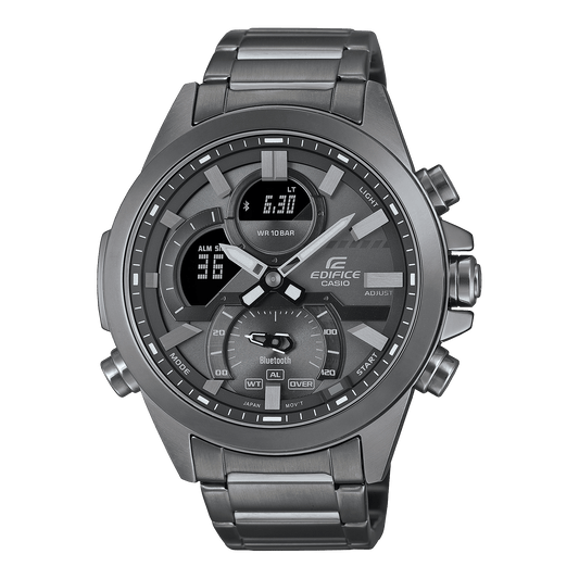CASIO EDIFICE ECB-30DC-1BDF GRAY ANA-DIGI DIAL GRAY RESIN STRAP MEN'S WATCH ED605