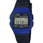 CASIO  F-91WM-2ADF BLUE DIGITAL DIAL BLACK RESIN STRAP  7 YEAR BATTERY D247