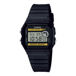CASIO F-94WA-9DG BLACK DIGITAL DIAL UNISEX WATCH BLACK RESIN STRAP  WATCH LED LIGHT 1/100-SECOND STOPWATCH