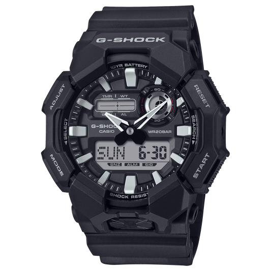 CASIO G-SHOCK GA-010-1ADR BLACK ANALOG-DIGITAL DIAL BLACK BIO-BASED RESIN BAND G1601