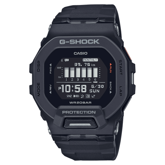 CASIO G-SHOCK GBD-200-1DR  DIGITAL DIAL BLACK RESIN STRAP MEN'S WATCH G1146