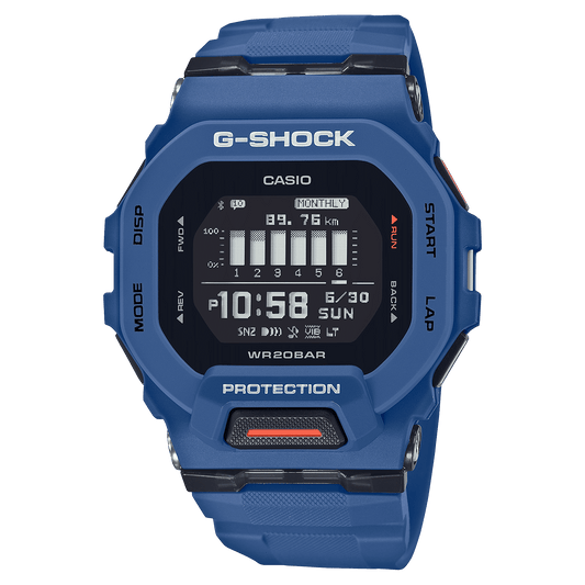 CASIO G-SHOCK GBD-200-2DR DIGITAL DIAL BLUE RESIN STRAP MEN'S WATCH G1147