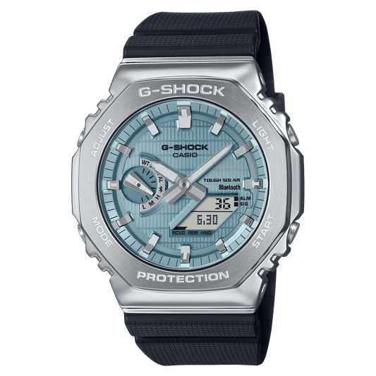 CASIO G-SHOCK GBM-2100A-1A2DR TURQUOISE BLUE ANALOG-DIGITAL DIAL BLACK BIO-BASED RESIN BAND G1582