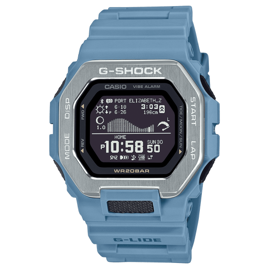 CASIO G-SHOCK GBX-100-2ADR DIGITAL DIAL BLUE RESIN STRAP MEN'S WATCH G1566