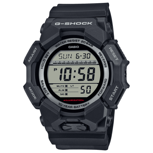 CASIO G-SHOCK GD-010-1DR BLACK DIGITAL DIAL BLACK BIO-BASED RESIN BAND G1604