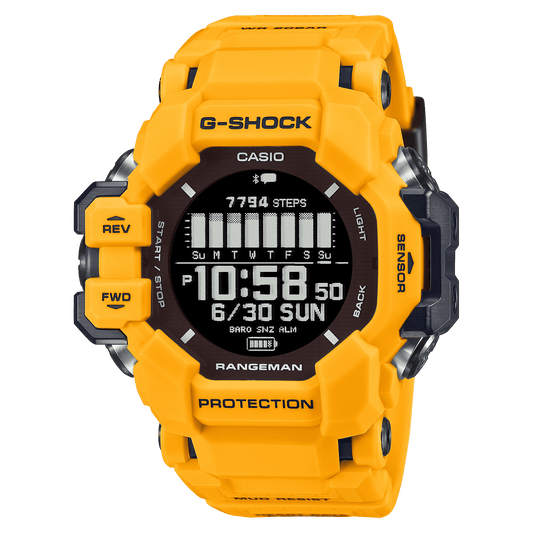 CASIO G-SHOCK GPR-H1000-9DR DIGITAL DIAL YELLOW BIO-BASED RESIN BAND MEN'S WATCH G1530