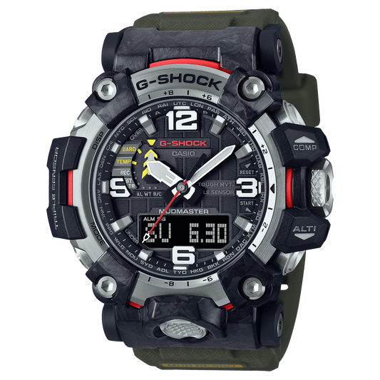 CASIO G-SHOCK MUDMASTER GWG-2000-1A3DR ANA-DIGI DIAL MILITARY GREEN RESIN BAND MENS WATCH G1176