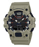 CASIO  HDC-700-3A3VDF BLACK ANALOG-DIGITAL DIAL BROWN RESIN STRAP  10 YEAR BATTERY D179
