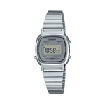 CASIO VINTAGE LA670WA-7DF GRAY DIGITAL DIAL SILVER STAINLESS STEEL BAND D342