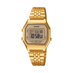 CASIO VINTAGE LA680WGA-9DF GOLD DIGITAL DIAL GOLD STAINLESS STEEL BAND D345