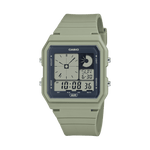 CASIO  LF-20W-3ADF  DIGITAL DIAL OLIVE RESIN STRAP  WORLD TIME D312
