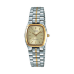 CASIO LTP-1169G-9ARDF GOLD IP ANALOG DIAL DUAL TONED STAINLESS STEEL BAND WOMEN'S WATCH A2272
