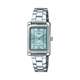 CASIO ENTICER LADIES LTP-1234DD-2ADF TEAL ANALOG DIAL SILVER STAINLESS STEEL BAND A2354