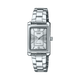 CASIO ENTICER LADIES LTP-1234DD-7ADF WHITE ANALOG DIAL SILVER STAINLESS STEEL BAND A2357