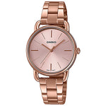 CASIO LTP-E412PG-4ADF PINK GOLD IP ANALOG DIAL  STAINLESS STEEL BAND WOMEN'S WATCH A1795