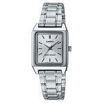 CASIO LTP-V007D-7EUDF GRAY ANALOG DIAL SILVER STAINLESS STEEL STRAP WOMEN'S WATCH CLASSIC DESIGN WATER RESISTANT