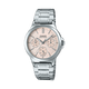 CASIO ENTICER LADIES LTP-V300D-4AUDF PINK ANALOG DIAL SILVER STAINLESS STEEL  BAND A1148