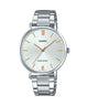 CASIO LTP-VT01D-7BUDF SILVER ANALOG DIAL SILVER STAINLESS STEEL BAND WOMEN'S WATCH A1625