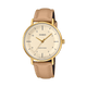 CASIO ENTICER LADIES LTP-VT03GL-4BDF GOLD ANALOG DIAL BROWN LEATHER BAND A2426