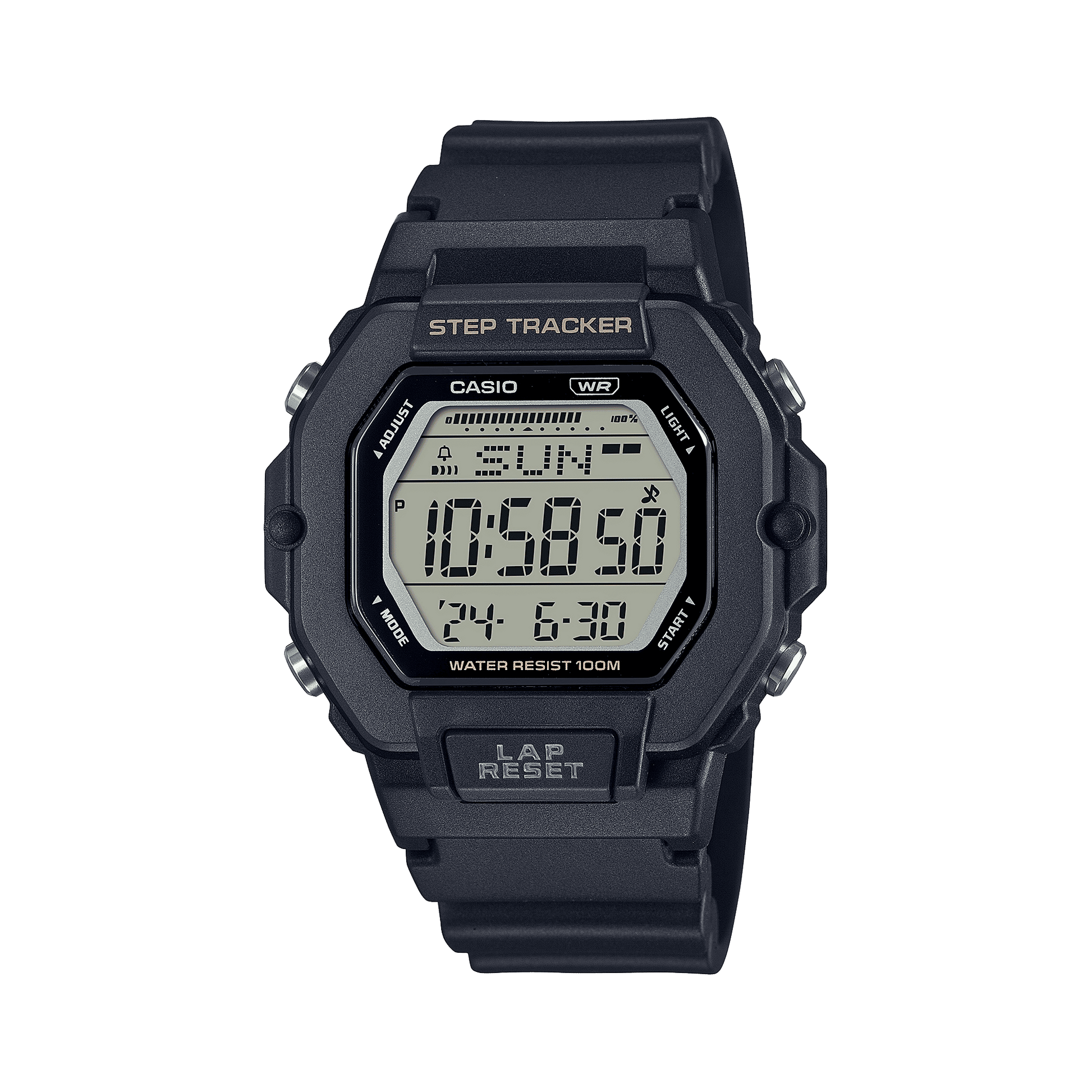 CASIO  LWS-2200H-1AVDF  DIGITAL DIAL BLACK RESIN STRAP  STEP TRACKER D316