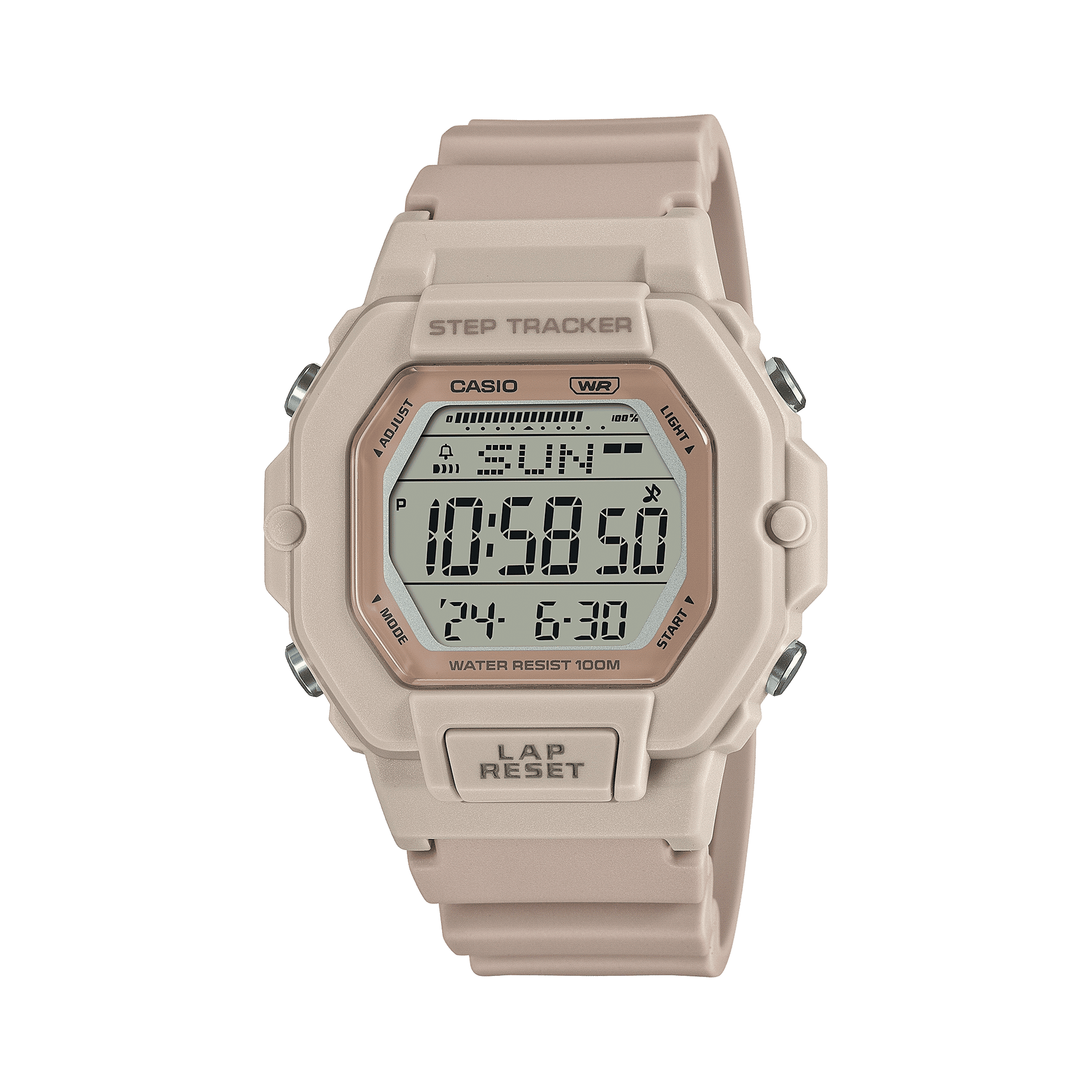 CASIO  LWS-2200H-4AVDF  DIGITAL DIAL LIGHT PINK RESIN STRAP WOMEN'S WATCH STEP TRACKER D317