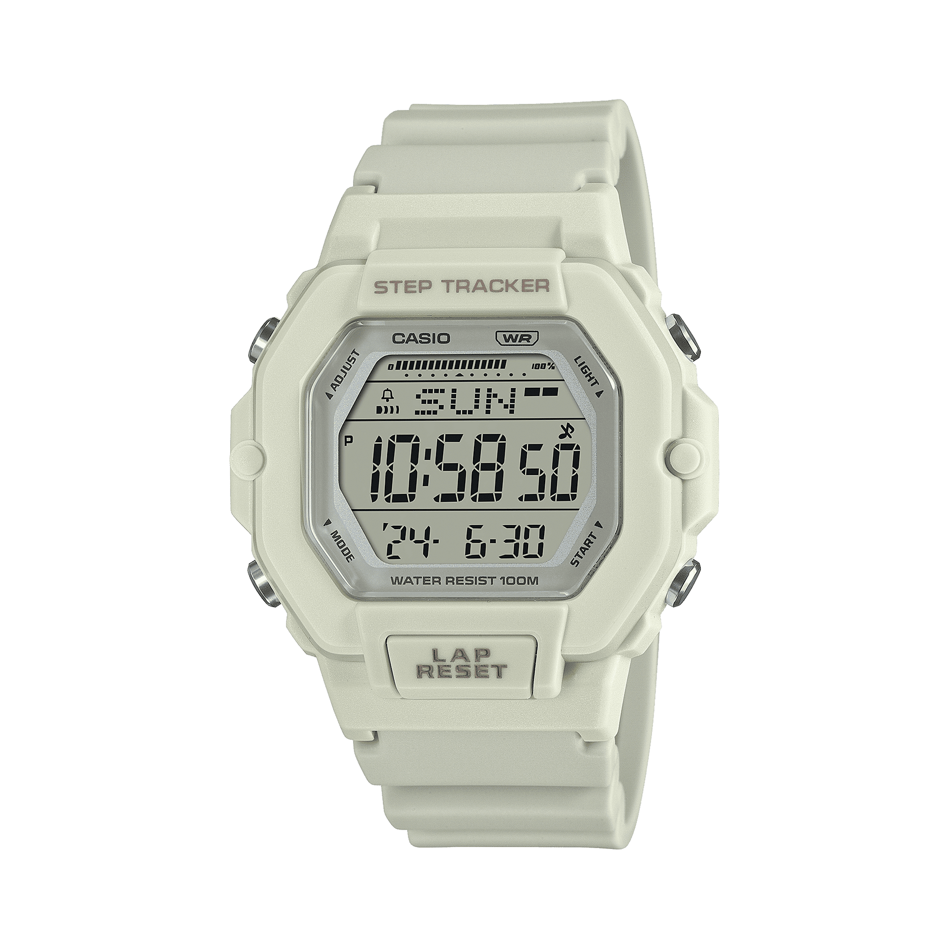 CASIO  LWS-2200H-8AVDF  DIGITAL DIAL WHITE RESIN STRAP  STEP TRACKER D318