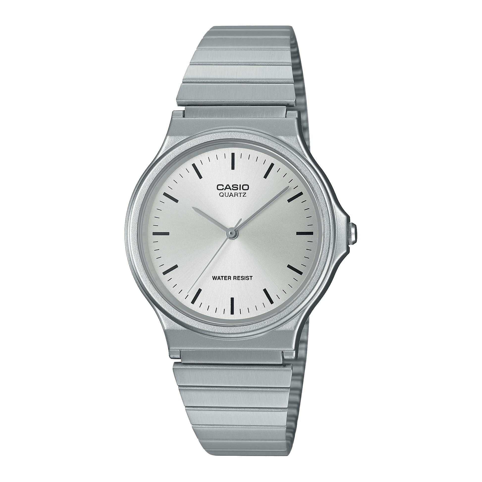CASIO MQ-24D-7EDF SILVER ANALOG DIAL SILVER STAINLESS STEEL BAND WOMEN'S WATCH A2296