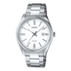 CASIO ENTICER MEN MTP-1302D-7A1VDF WHITE ANALOG DIAL SILVER STAINLESS STEEL BAND A1539