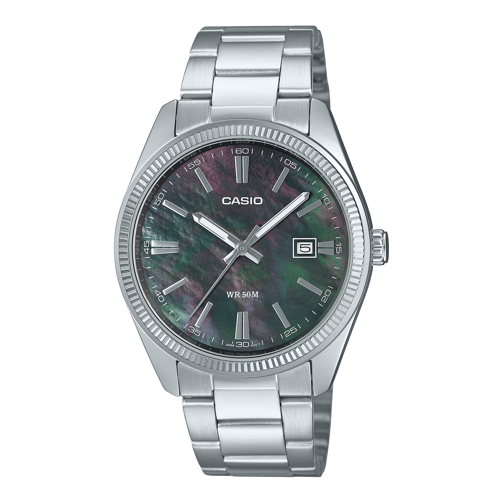 CASIO MTP-1302DS-1A Black Mother of Pearl Dial Men's Watch