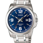 CASIO MTP-1314D-2AVDF BLUE ANALOG DIAL SILVER STAINLESS STEEL BAND MEN'S WATCH A551
