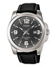CASIO MTP-1314L-8AVDF GRAY ANALOG DIAL BLACK LEATHER BAND MEN'S WATCH A554