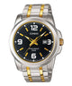 CASIO MTP-1314SG-1AVDF BLACK ANALOG DIAL DUAL TONED STAINLESS STEEL BAND MEN'S WATCH A777