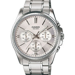 CASIO MTP-1375D-7AVDF SILVER ANALOG DIAL SILVER STAINLESS STEEL BAND MEN'S WATCH A837