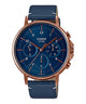 CASIO MTP-E321RL-2AVDF ROSE GOLD IP BLUE ANALOG DIAL BLUE LEATHER BAND MEN'S WATCH A1849