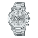 CASIO MTP-E510D-7AVDF SILVER ANALOG DIAL SILVER STAINLESS STEEL BAND MEN'S WATCH A2305