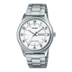 CASIO MTP-V006D-7B2UDF WHITE ANALOG DIAL SILVER STAINLESS STEEL BAND MEN'S WATCH A2316