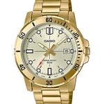 CASIO MTP-VD01G-9EVUDF GOLD IP ANALOG DIAL GOLD IP STAINLESS STEEL BAND MEN'S WATCH A1368