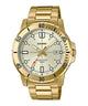 CASIO MTP-VD01G-9EVUDF GOLD IP ANALOG DIAL GOLD IP STAINLESS STEEL BAND MEN'S WATCH A1368