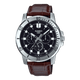 CASIO MTP-VD300L-1EUDF BLACK ANALOG DIAL BROWN LEATHER BAND MEN'S WATCH A1751