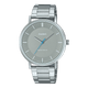 CASIO ENTICER MEN MTP-VT04D-8EDF GREY ANALOG DIAL SILVER STAINLESS STEEL BAND A2413