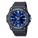 CASIO  MW-620H-2AVDF BLUE ANALOG DIAL BLACK RESIN STRAP  100M WATER RESISTANT D356