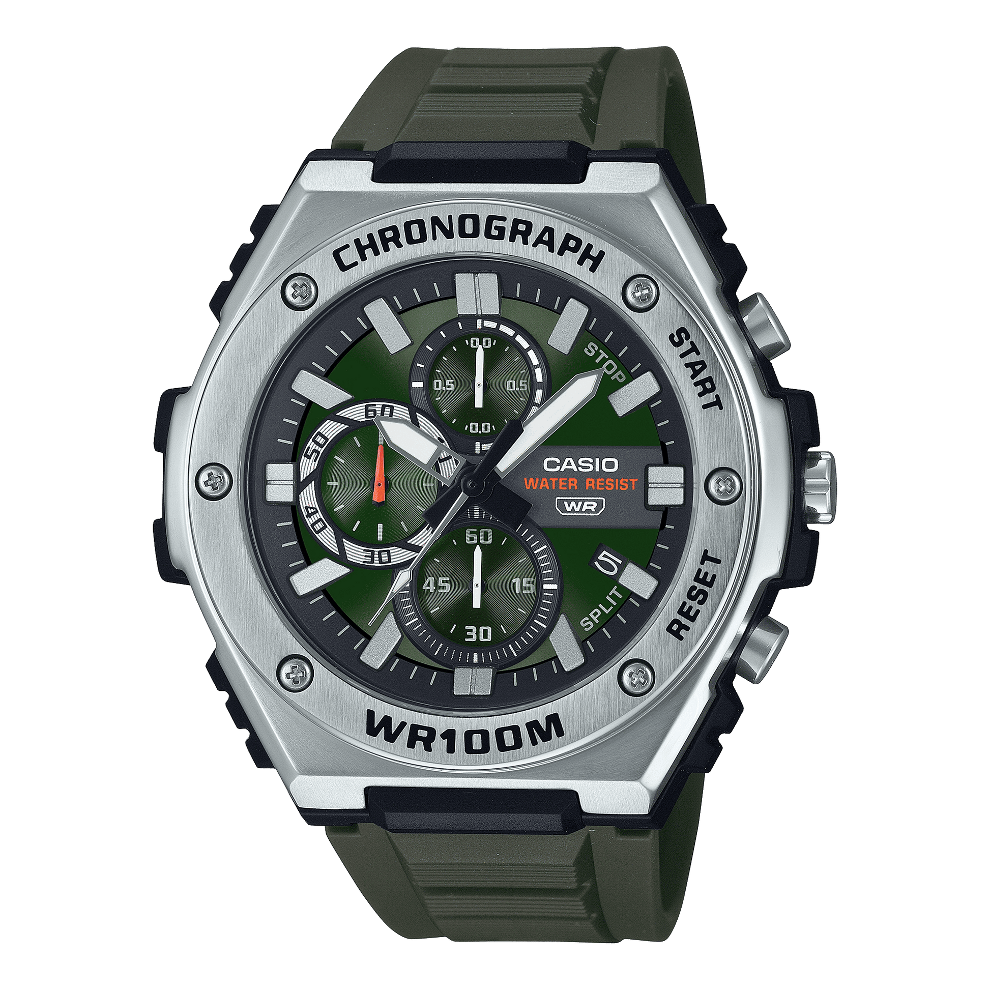 CASIO YOUTH MWA-300H-3AVDF GREEN ANALOG DIAL GREEN RESIN BAND AD283