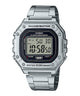 CASIO  W-218HD-1AVDF  DIGITAL DIAL SILVER RESIN STRAP  7 YEAR BATTERY D227