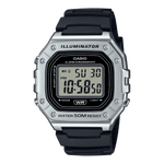 CASIO YOUTH W-218HM-7AVDF BLACK  DIGITAL DIAL BLACK  RESIN  BAND D374