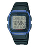 CASIO  W-96H-2AVDF BLUE DIGITAL DIAL BLACK RESIN STRAP  10 YEAR BATTERY D055